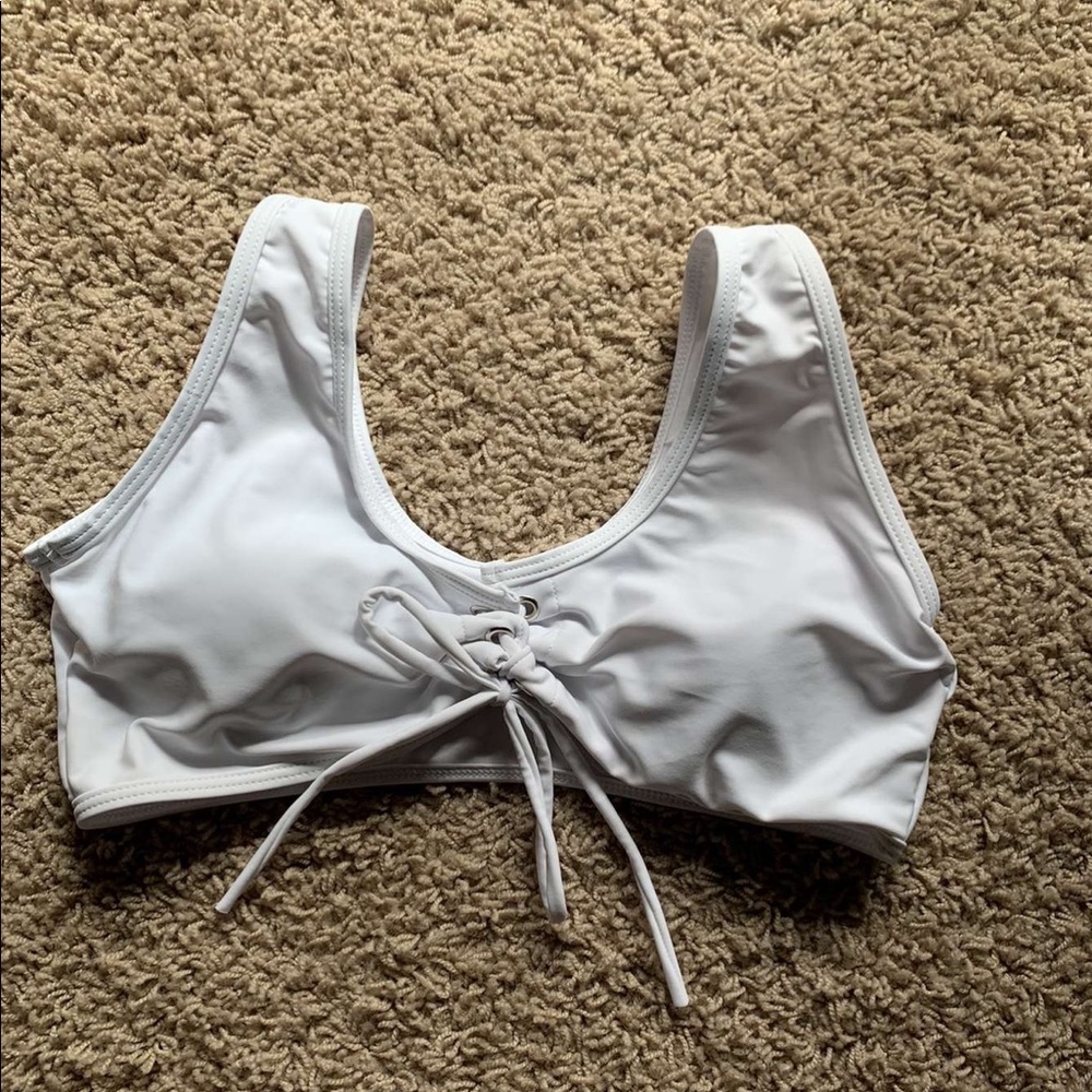 White Swim Suit Top